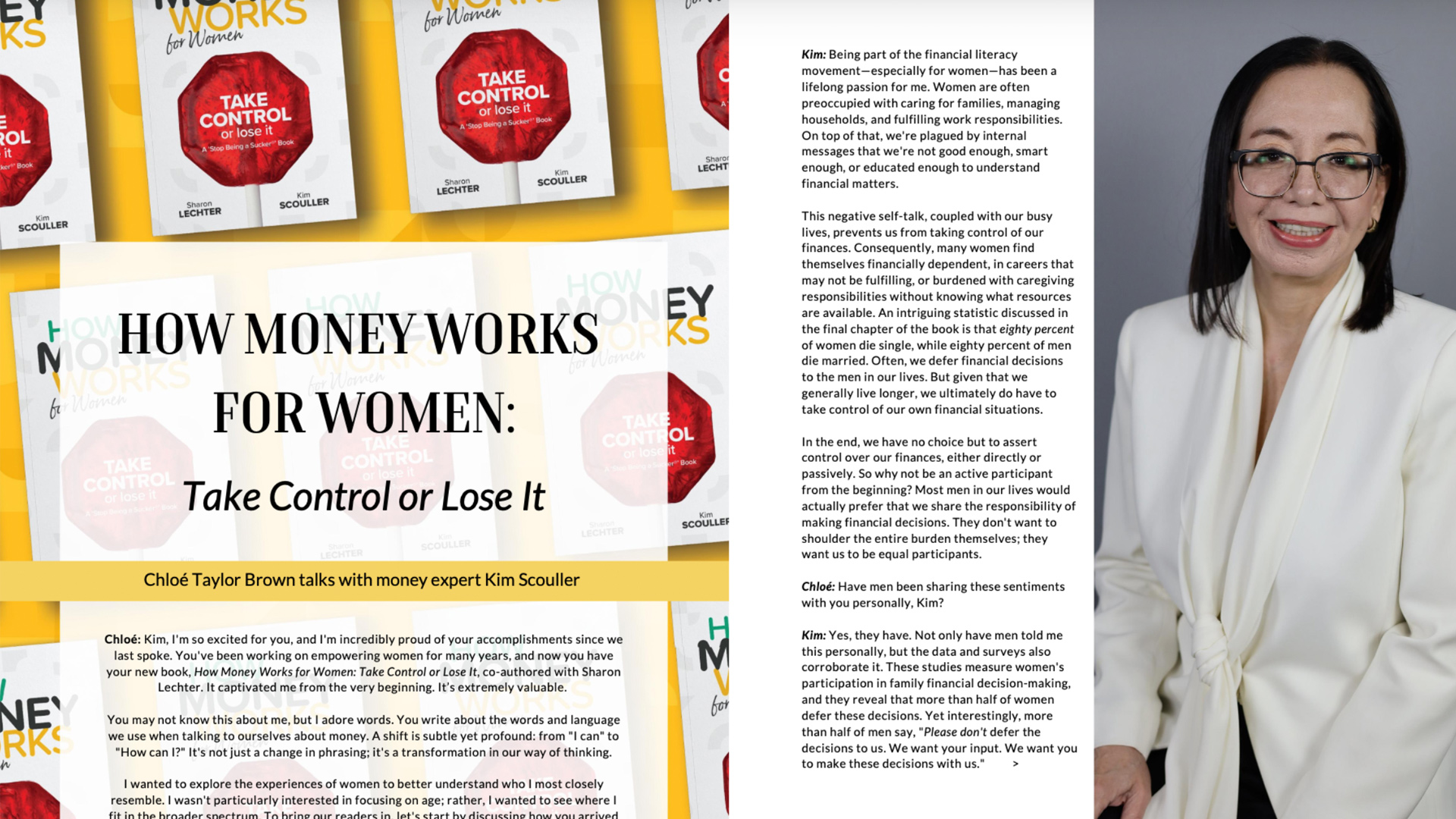 Neues Interview mit Kim Scouller im Flourish Magazine über "HowMoneyWorks: Kontrolle übernehmen oder verlieren"