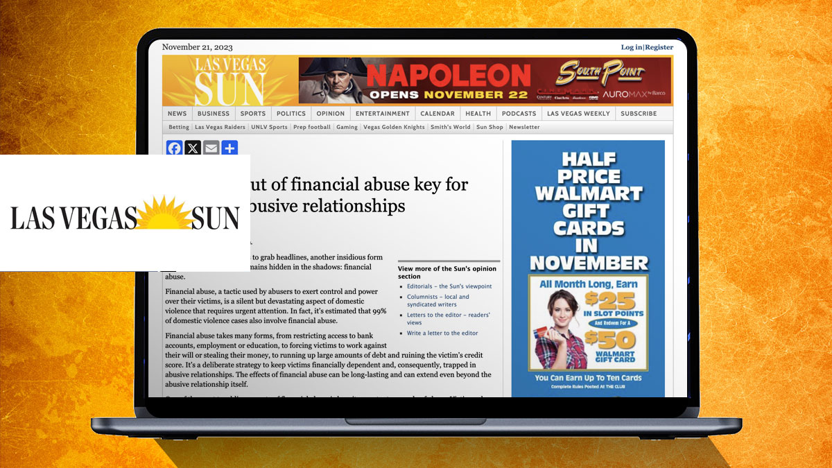 Las Vegas Sun Artikel über finanziellen Missbrauch von WealthWave-Leiterin Kim Scouller