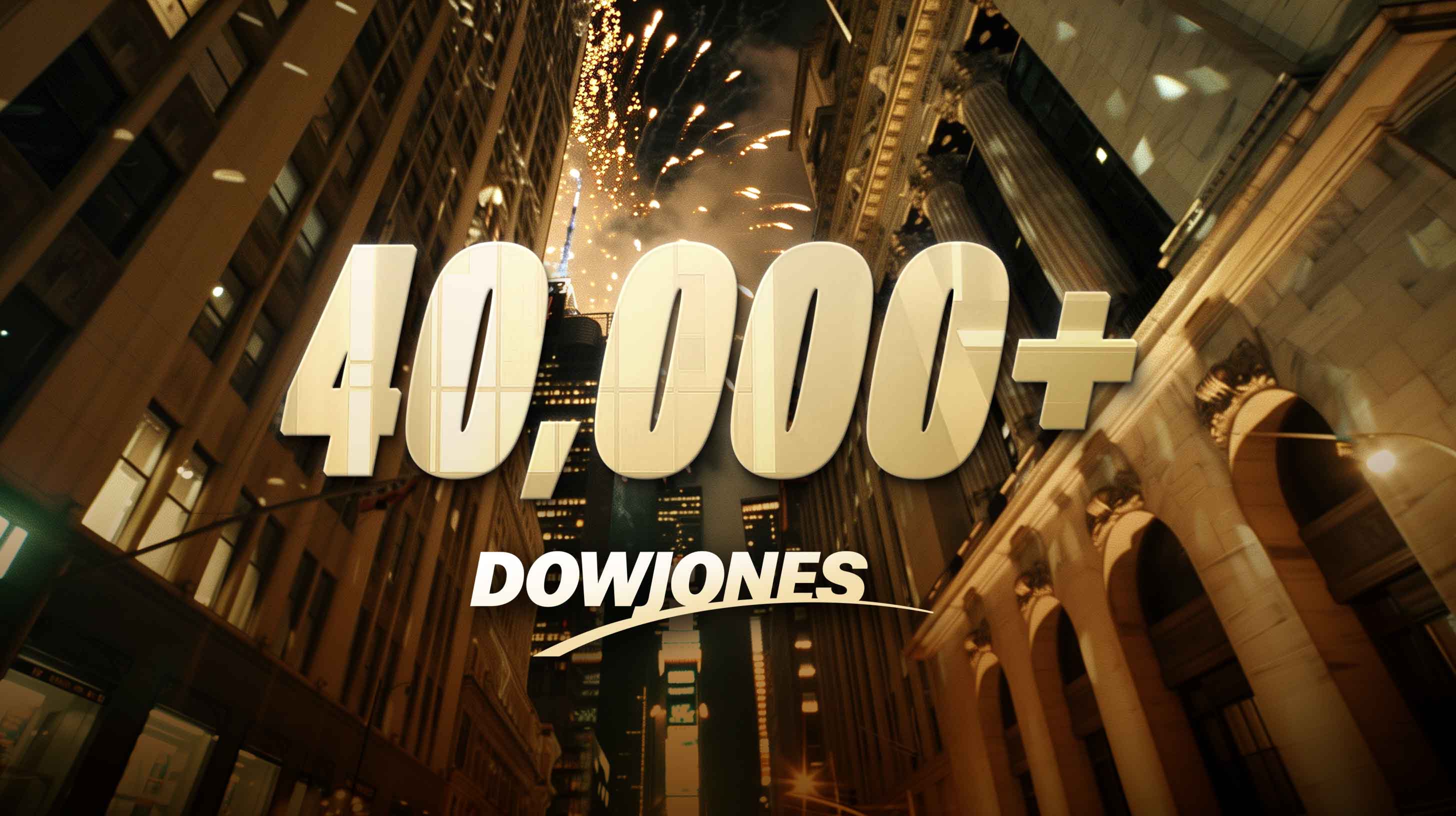 Ankündigung - Dow Jones Industrial Average erreicht 40.000+